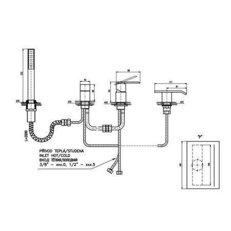 Смеситель Rav Slezak Loira LR574.5PZ для ванны золото