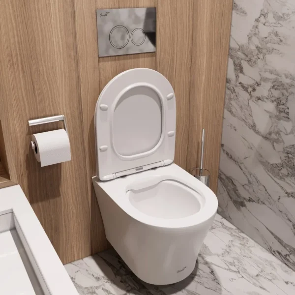 Унитаз подвесной Ceruttispa Adige Aria CT9245 безободковый, с сиденьем микролифт, белый матовый