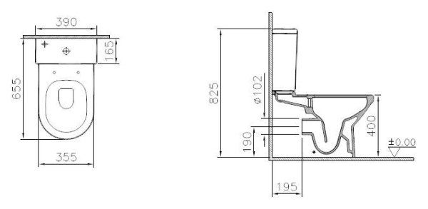 Унитаз-компакт VitrA S50 9821B003-7200 с микролифтом