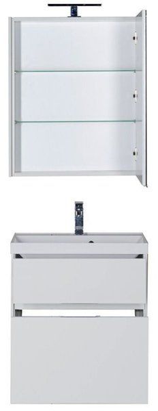 Тумба под раковину Aquanet Латина 00179934 60 белая, 2 ящика