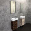 Тумба-умывальник COMFORTY "Матэ-40" дуб тёмно-коричневый с раковиной CREA 40, P-UM-CRE40/1