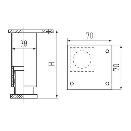 Ножки для тумбы Aquaton 1A280803SD000 универсальные, хром матовый