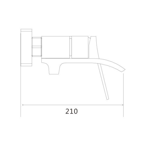Смеситель для ванны Shevanik S40 S4RZ00CA2TWL оружейная сталь