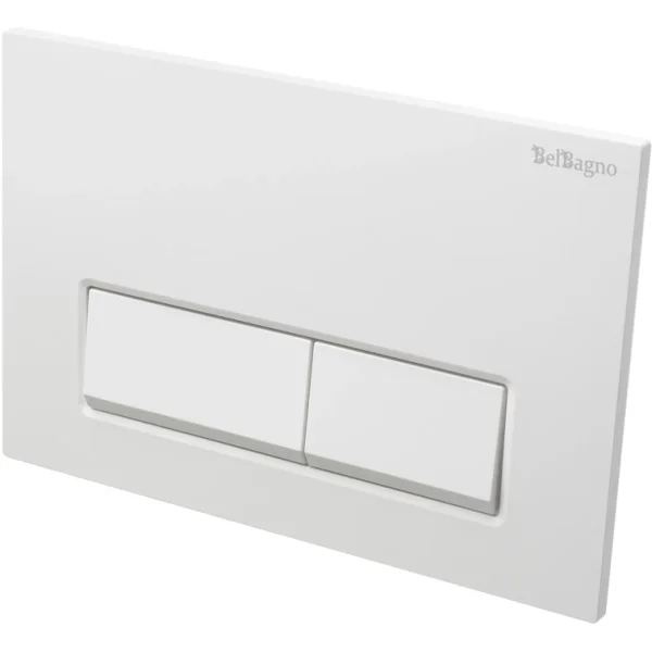Кнопка смыва BelBagno BB-15R-BL для инсталляции, белый глянец