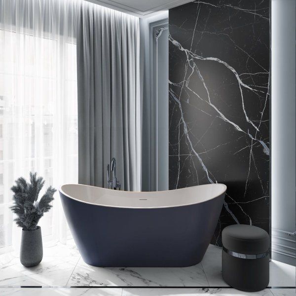 Ванна акриловая отдельностоящая Teymi Ellie 170x80x73, синяя матовая T130116