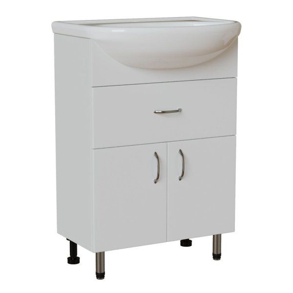 Тумба для ванной MIXLINE "МИСТРАЛЬ-60" под раковину Уют-60 (Rosa) (ПВХ) (555210)