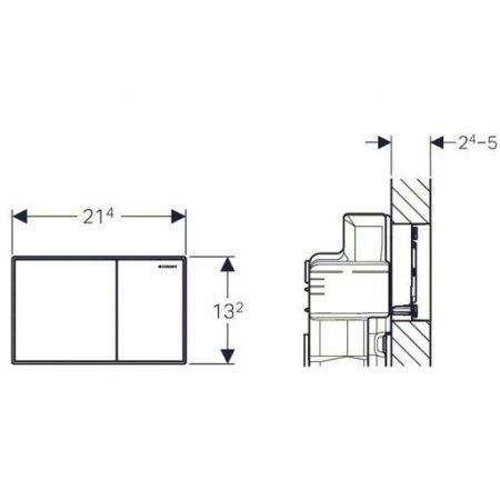 Кнопка смыва Geberit Sigma 60 115.640.SJ.1 черная