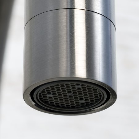 Смеситель для кухонной мойки однорычажный  WasserKRAFT Wiese 8407 оружейная сталь