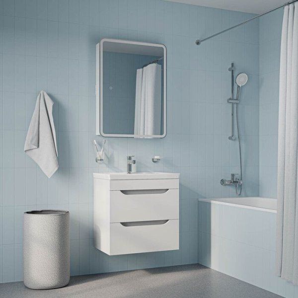 Тумба с умывальником, подвесная, 60 см, белый, Sky, IDDIS, SKY60W0i95K подходит умыв. 4076000i28