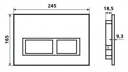 Клавиша смыва для инсталляции Esbano PRK-12MC хром матовый