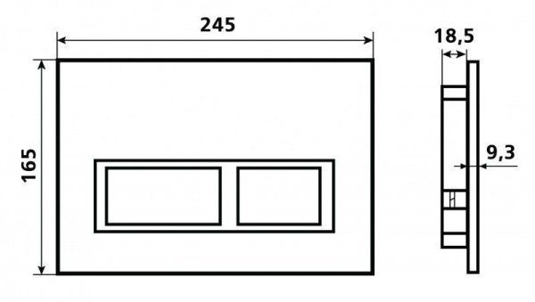 Клавиша смыва для инсталляции Esbano PRK-12SC хром