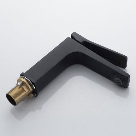 Смеситель для ванны однорычажный с гайкой Shevanik S4601H, Черный