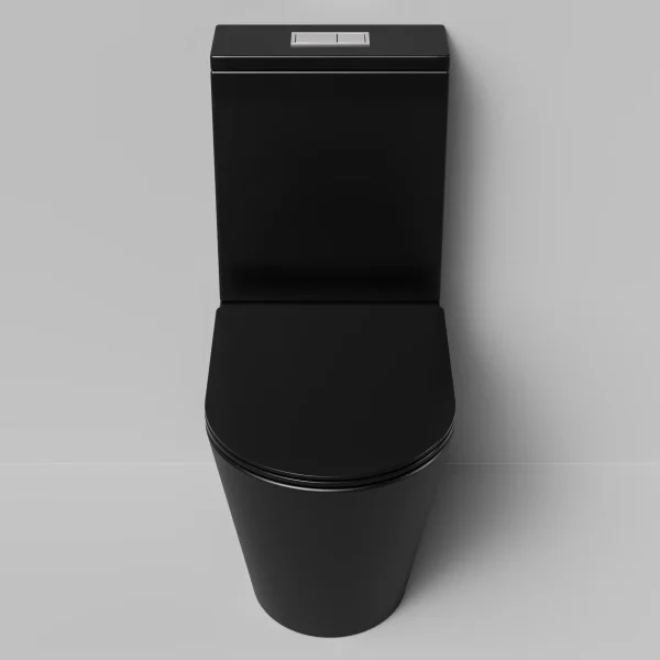 Унитаз-компакт Grossman GR-4458BMSQ безободковый, торнадо, с сиденьем микролифт, черный матовый