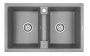 Мойка для кухни кварц Paulmark Zwilling PM238150-GRM, серый металлик