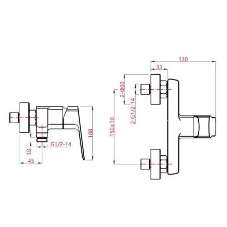 Смеситель для душа Paini Viva Style без аксессуара, черный P4UPYOGN51MT1
