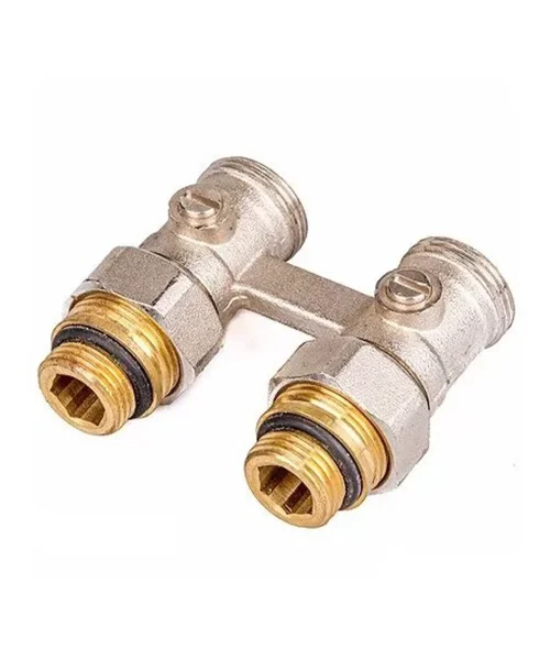 Узел нижнего подключения радиатора прямой с адаптерами 1/2" x 3/4" Vieir VR308