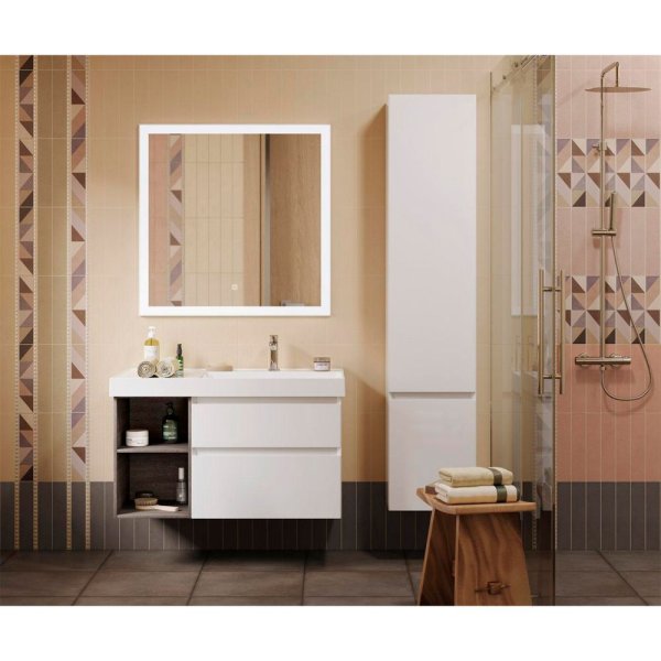 Шкаф-пенал Kerama Marazzi Cubo CUB.165Rh\WHT.M 35 правый, белый матовый