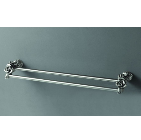Полотенцедержатель Art&Max Rose AM-0918-T двойной серебро