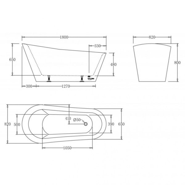 Акриловая ванна BelBagno BB63-1800