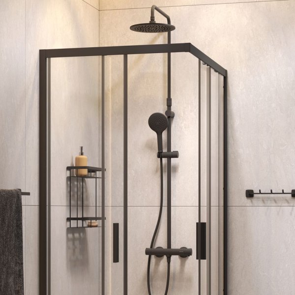 Комплект для ванной комнаты, зона помывочной 100х80 см AM.PM Gem S WK93EQ, Черный