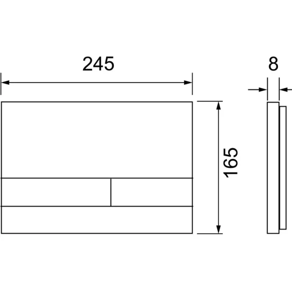 Кнопка смыва Tece TECEspring square S240851 для инсталляции, черный