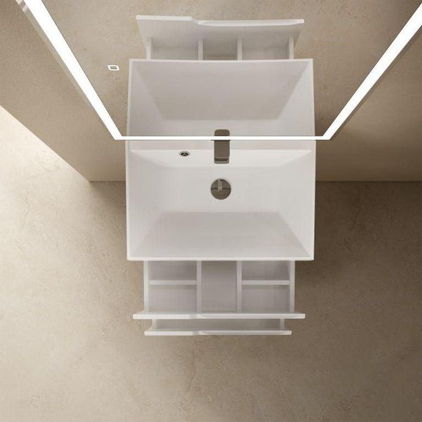 Тумба под умывальник подвесная AQUAme "S3" AQM900360WH 60 см., цвет белый глянец.