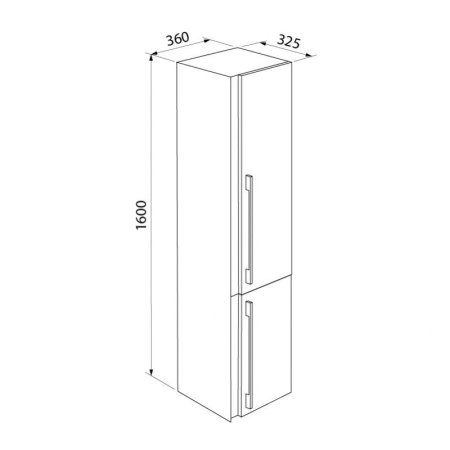 Шкаф-пенал IDDIS Color Plus 36 подвесной белый (COL3600i97)