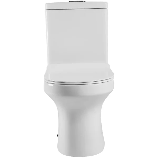 Унитаз-компакт Agger AT04000 безободковый, с сиденьем микролифт, белый глянец