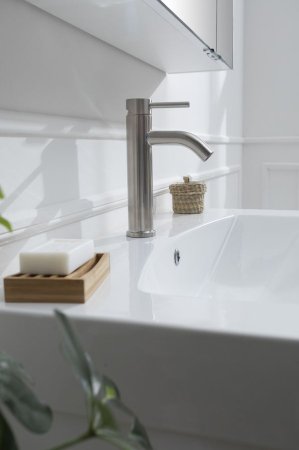 Смеситель Aquanet Steel AF210-10S для раковины, сталь