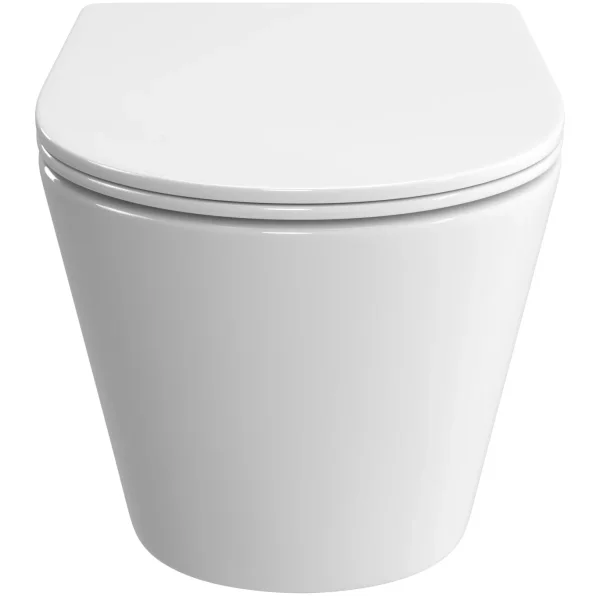 Унитаз подвесной BelBagno Tre BB5180CH-TOR/SC безободковый, торнадо, с сиденьем микролифт, белый