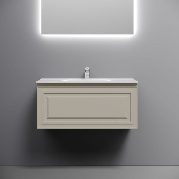 Тумба подвесная SANCOS Very 890х445х406, c одним  ящиком оснащенным доводчиками, Beige Soft , VR90CE