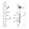 Душевой гарнитур стойка 656 мм лейка 3F D80 мм IDDIS (TSH1501)