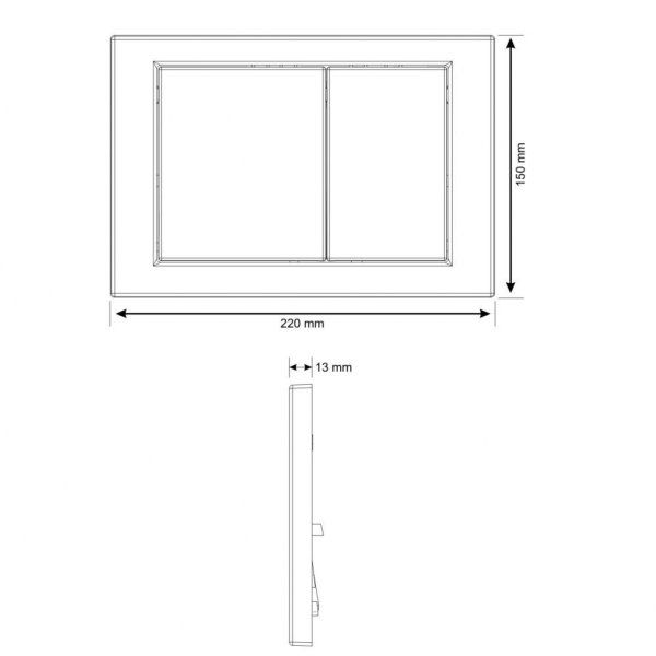 Кнопка смыва Cersanit Link BU-M05/Cg хром