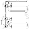 Смеситель для ванны и умывальника MIXLINE ML10-02 (522151)