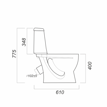 Унитаз-компакт Sanita Luxe Идеал Стандарт IDLSACC01010713 белый