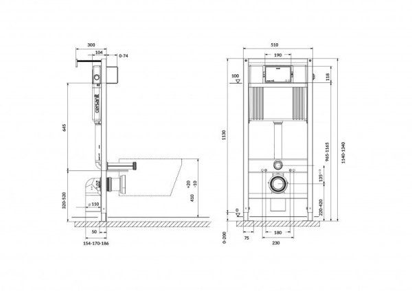 Система инсталляции для унитазов Cersanit Aqua 63476 серый