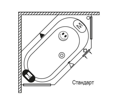 Ванна акриловая Riho Kansas BA9700500000000 190x90
