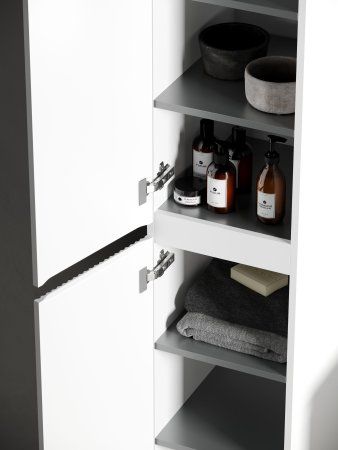 Шкаф-пенал SANCOS Snob R подвесной Bianco, 350х350х1650 мм,  PSNR35W