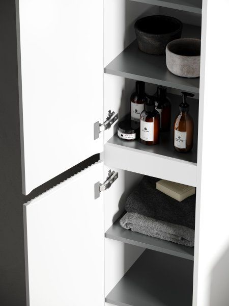 Шкаф-пенал SANCOS Snob R подвесной Bianco, 350х350х1650 мм,  PSNR35W