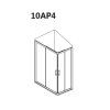 Душевой уголок Ravak 10° 10AP4-120/90 0ZVG70100Z1 Transparent, белый