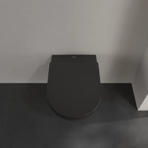 Унитаз подвесной Villeroy & Boch Subway 2.0 5614R0R7 безободковый, черный матовый