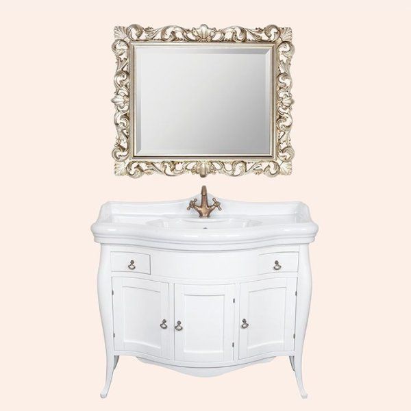 Мебель для ванной Tiffany World Ferrara 112 белая матовая