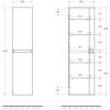 Шкаф-пенал Cezares Vague 54850 34 R rovere sbiancato