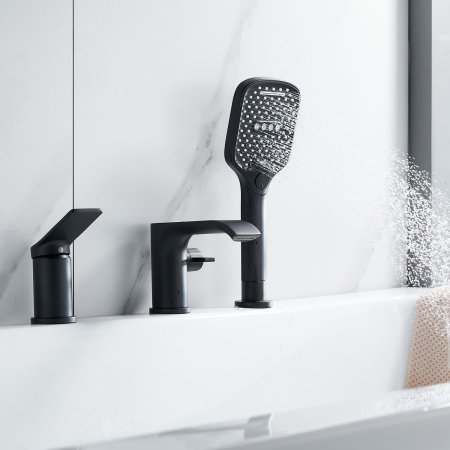 Смеситель для ванны однорычажный  Shevanik S4112H, Черный