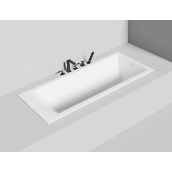 Ванна из литьевого мрамора Salini S-Sense Cascata Kit 104813G 170x70 см, белый глянец