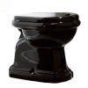 Унитаз Kerasan Retro 101104 nero с высоким бачком, горизонтальный выпуск, фурнитура бронза