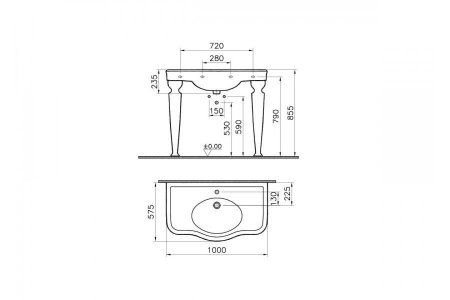Раковина VitrA Efes 6209B003-0001 100