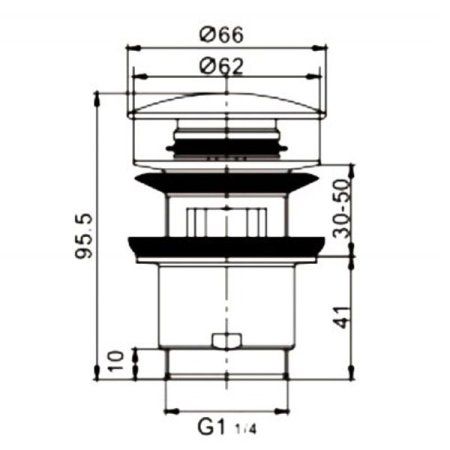 Донный клапан Rose RSZN01MUQ автомат
