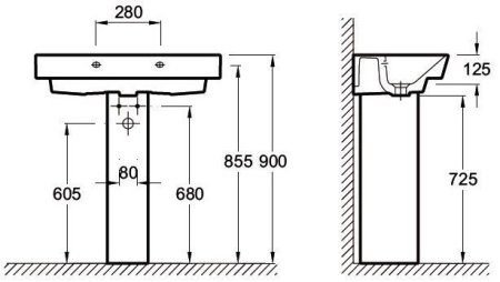Раковина Jacob Delafon Reve E4803-00 80х41 см