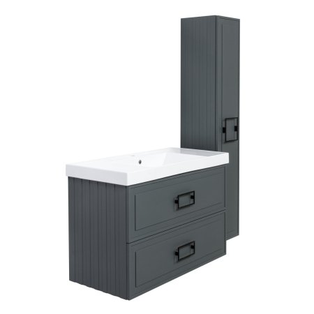 Шкаф-пенал La Fenice Cubo FNC-05-CUB-G-30 Grigio серый матовый
